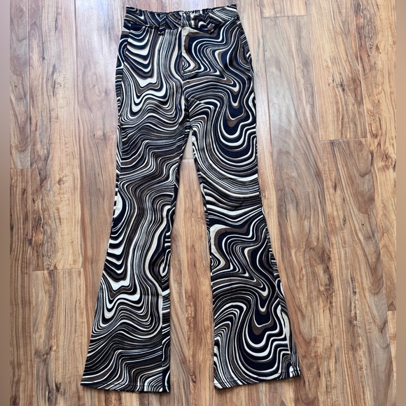 Motel Rocks Denim - Motel Rocks • Brown and Cream Swirl Pants